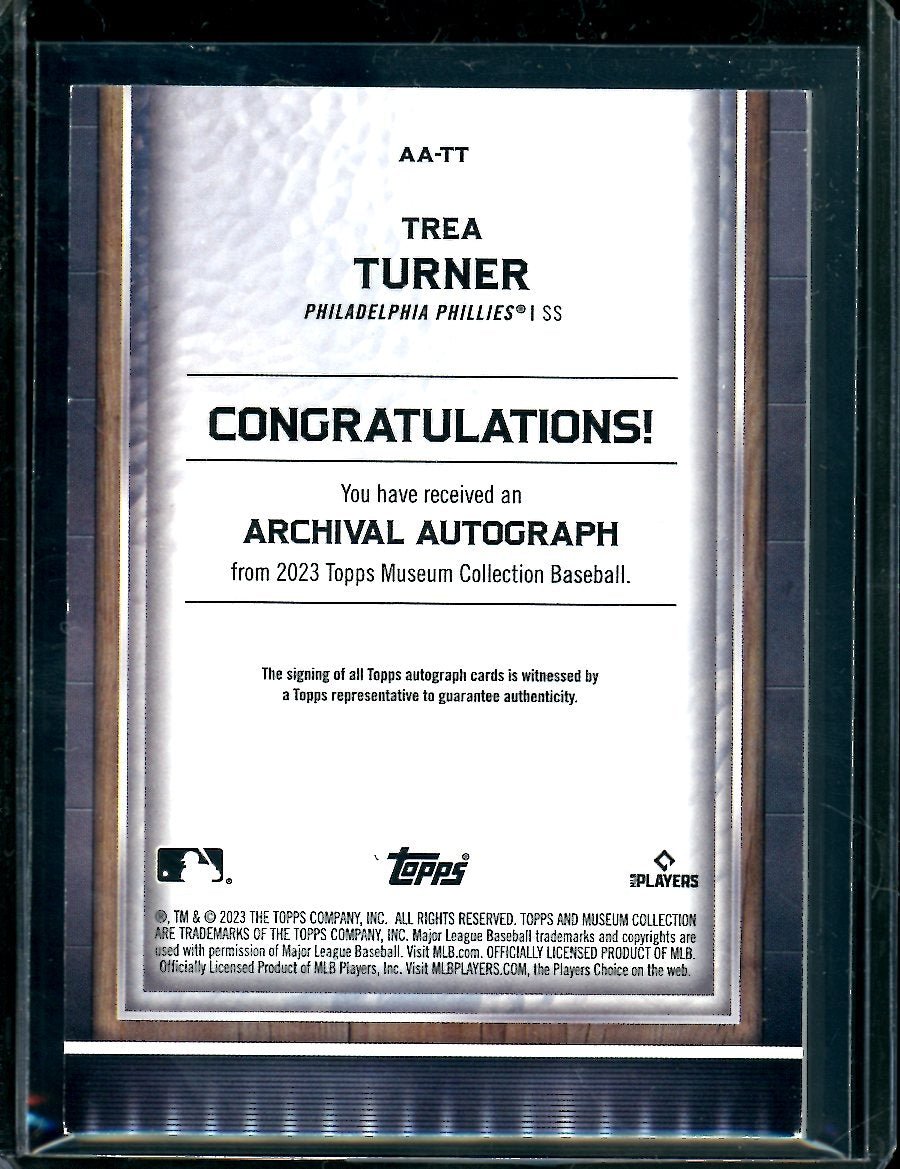 2023 Topps Museum Trea Turner Auto /15 Phillies
