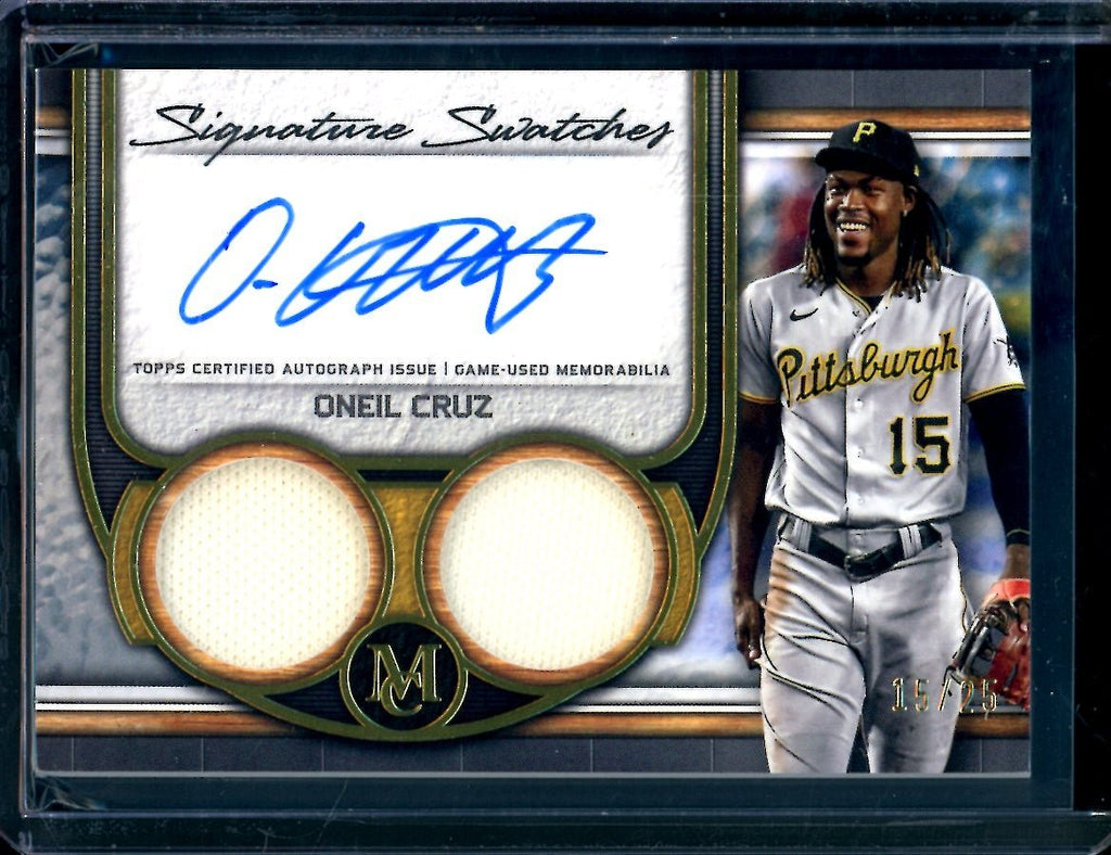 2023 Topps Museum Oneil Cruz Signature Swatches Patch Auto /25 Pirates