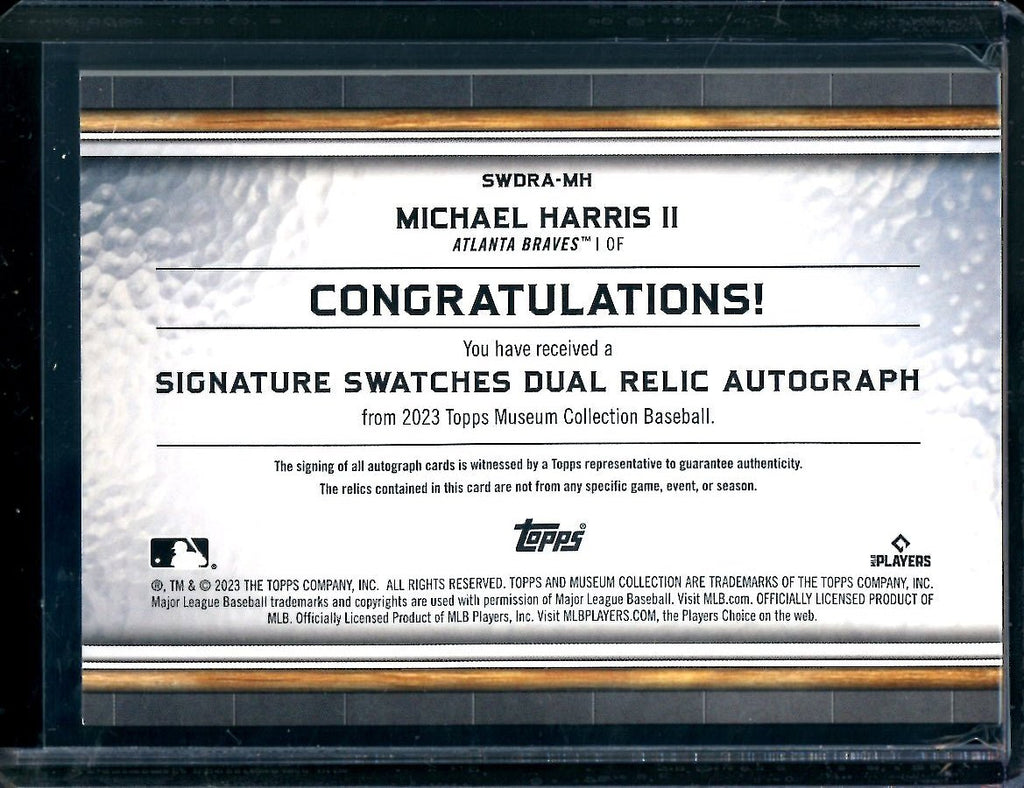 2023 Topps Museum Michael Harris II Rookie Signature Swatches Patch Auto /299 Braves