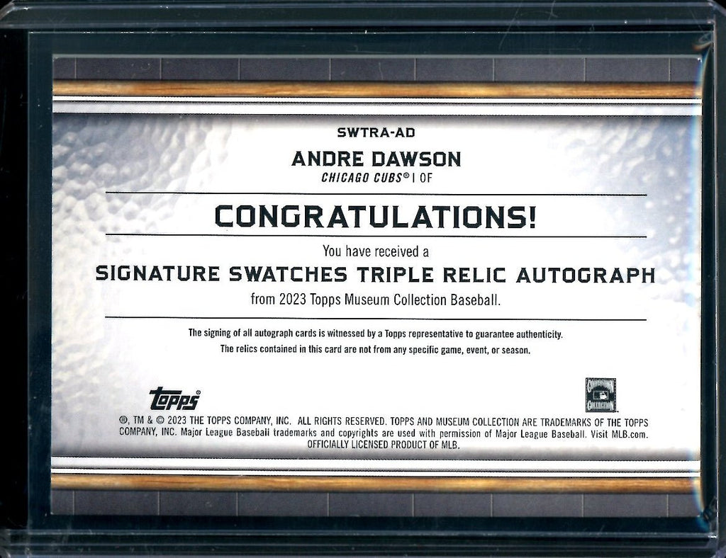 2023 Topps Museum Andre Dawson Signature Swatches Patch Auto /99 Cubs