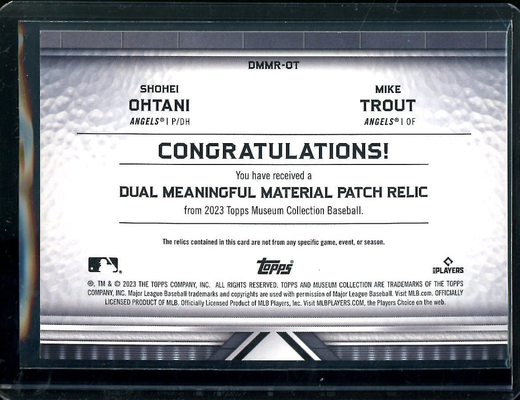 2023 Topps Museum Shohei Ohtani/Mike Trout Dual Patch /50 Angels