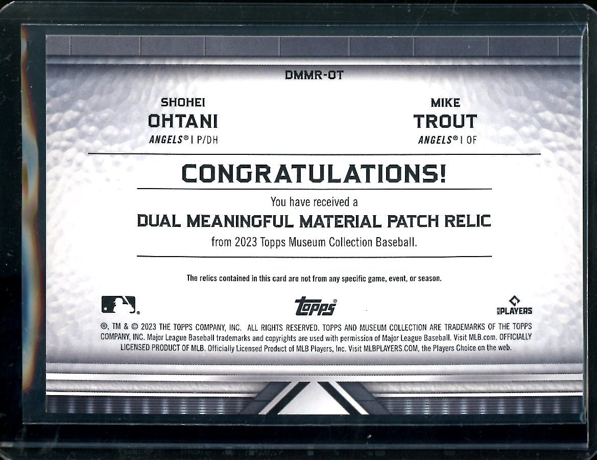2023 Topps Museum Shohei Ohtani/Mike Trout Dual Patch /50 Angels