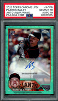2023 Topps Chrome Patrick Bailey Rookie Auto Aqua Wave /199 PSA 10 Giants