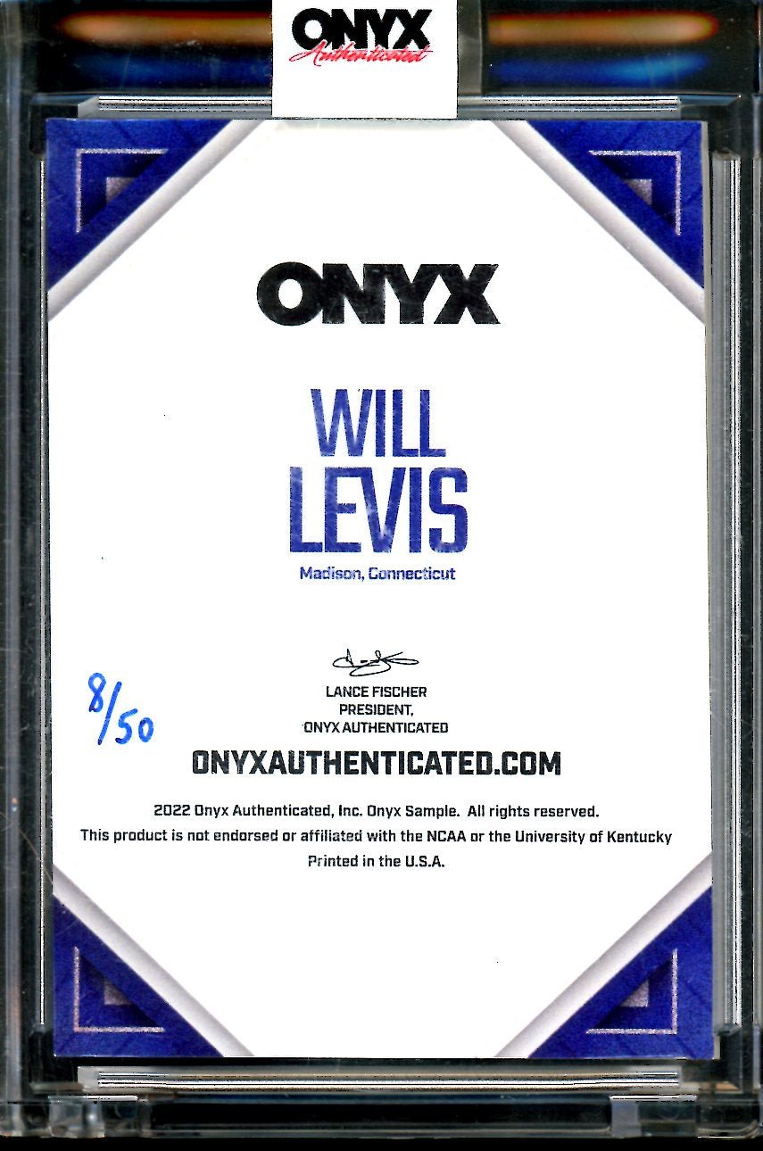 2022 Onyx Nimbus Will Levis Auto /50 Kentucky