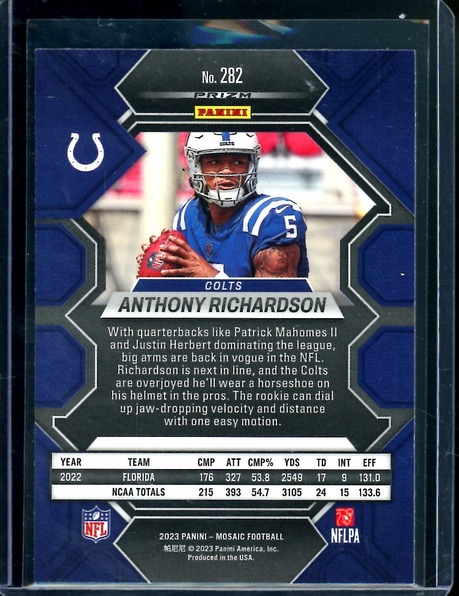 2023 Panini Mosaic Anthony Richardson Rookie Mosaic Colts