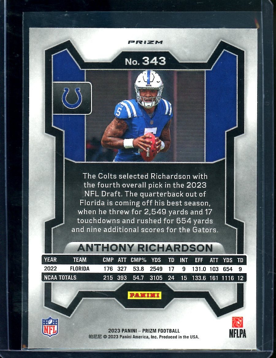 2023 Panini Prizm Anthony Richardson Rookie Orange Disco Colts