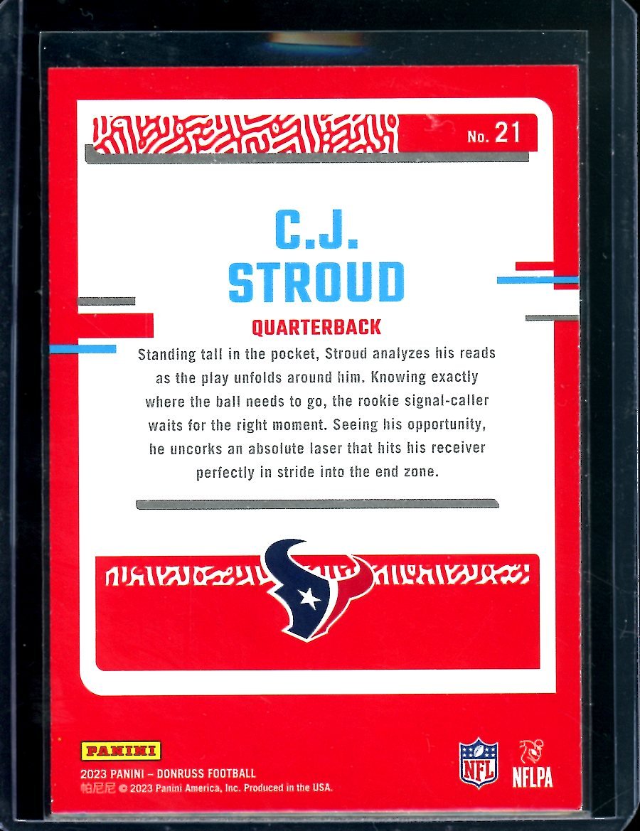 2023 Panini Donruss C.J. Stroud The Rookies Texans