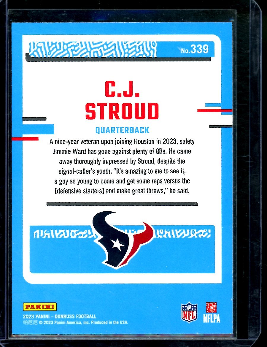 2023 Panini Donruss C.J. Stroud Rookie Texans