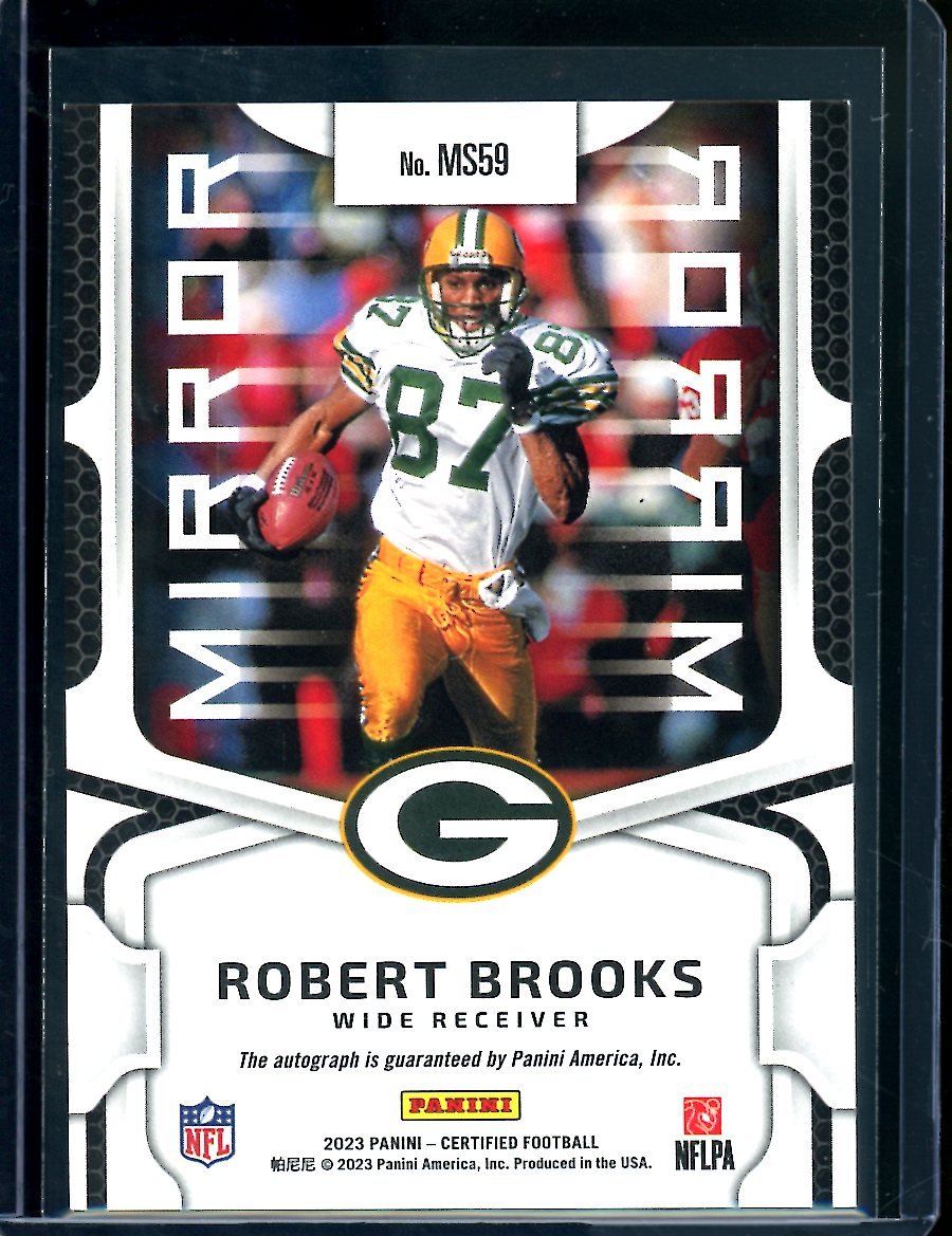 2023 Panini Certified Robert Brooks Mirror Auto Orange /50 Packers