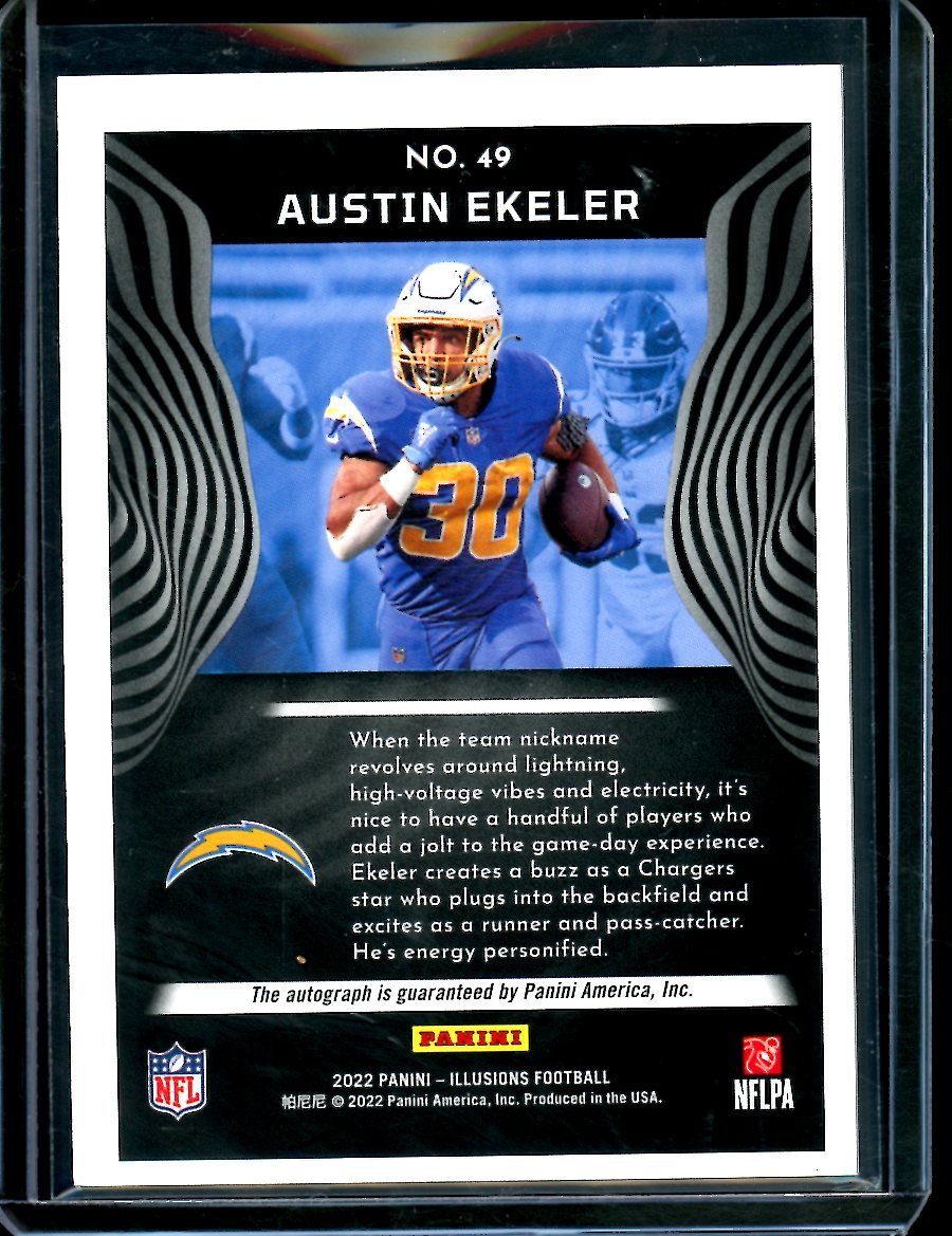 2022 Panini Illusions Austin Ekeler Auto /49 Chargers