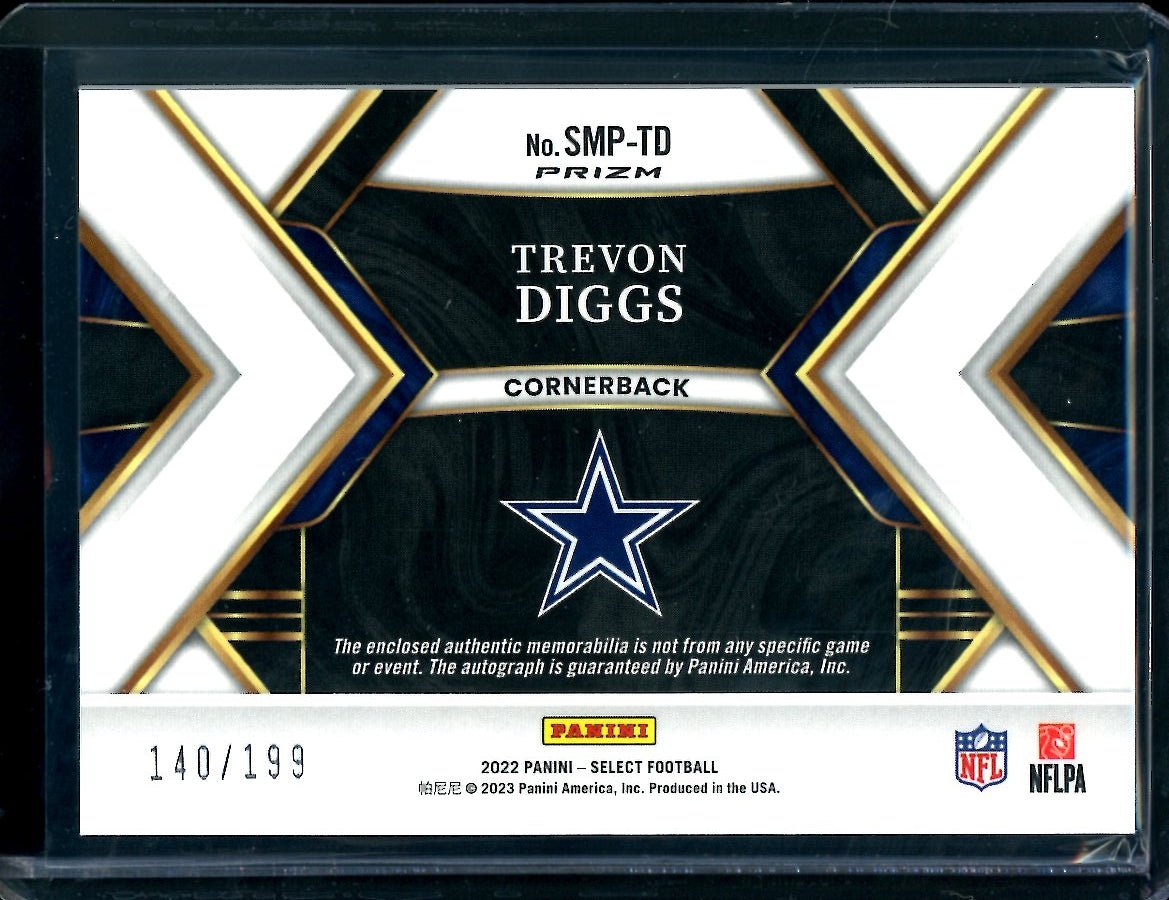 2022 Panini Select Trevon Diggs Patch Auto /199 Cowboys