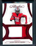 2023 Panini Flawless Collegiate Jaxon Smith-Njigba Rookie Patch Ruby /20 Ohio State