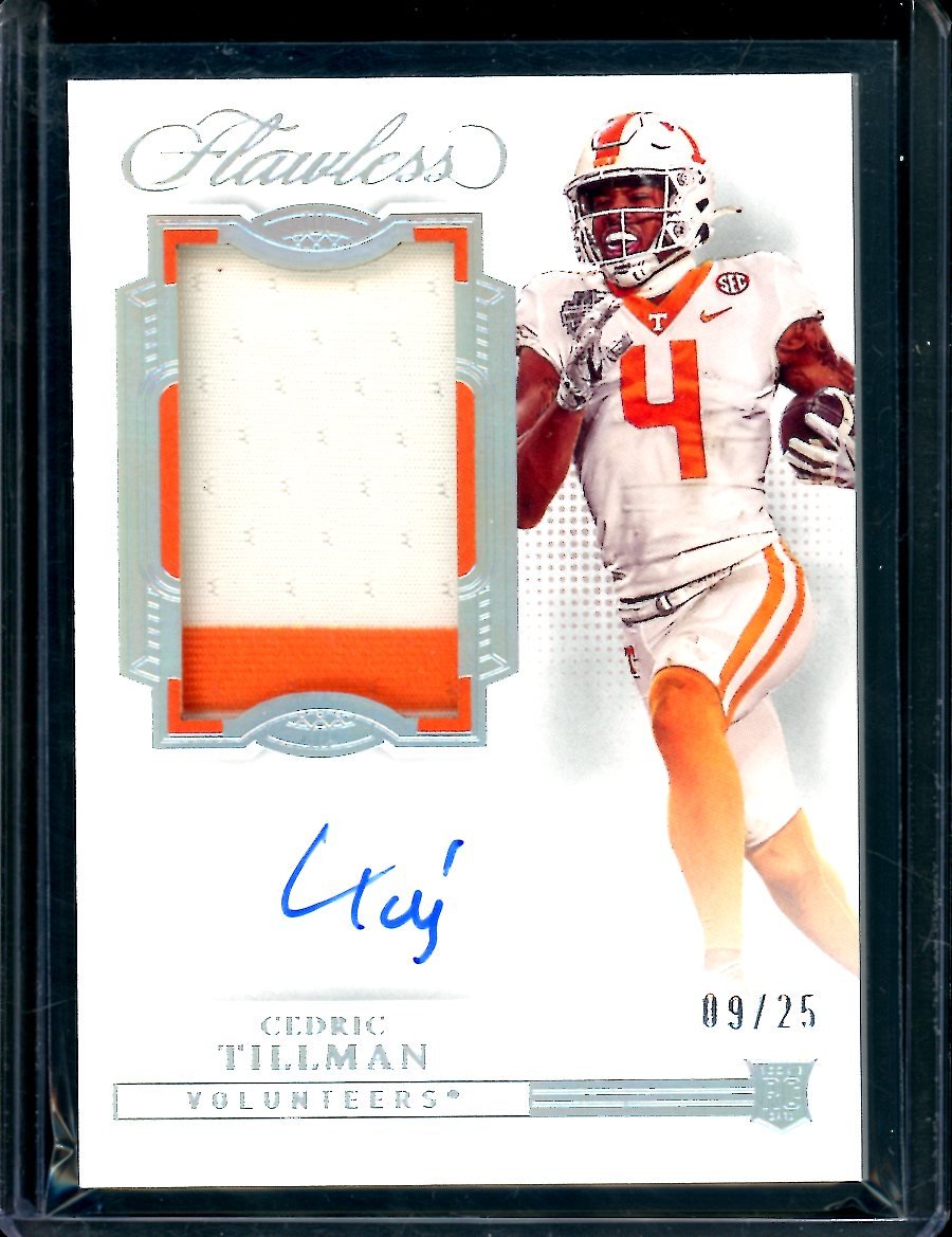 2023 Panini Flawless Collegiate Cedric Tillman Rookie RPA /25 Tennessee