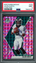2020 Panini Mosaic Jalen Hurts Rookie Pink Camo PSA 9 Eagles