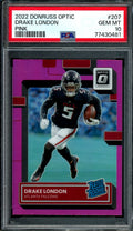 2022 Panini Optic Drake London Rookie Pink PSA 10 Falcons