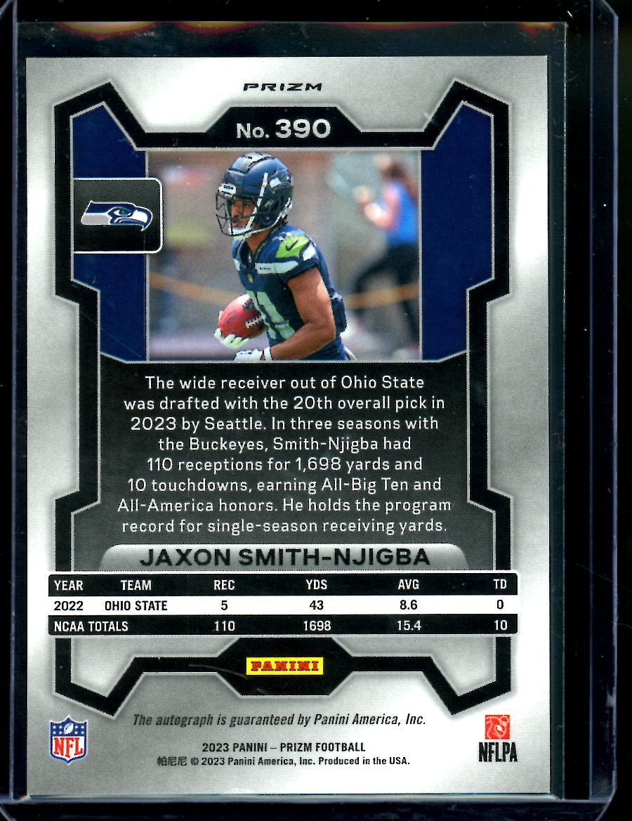 2023 Panini Prizm Jaxon Smith-Njigba Rookie Auto Silver Seahawks