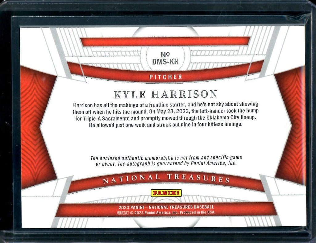 2023 Panini National Treasures Kyle Harrison "San Fran" Patch Auto /99 Giants