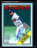 2023 Topps Chrome Ozzie Albies 1988 Topps Auto /50 Braves