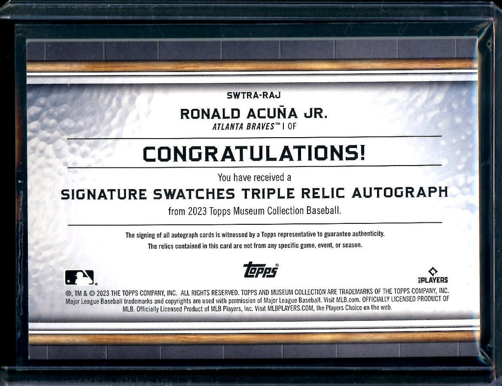 2023 Topps Museum Ronald Acuna Jr. Patch Auto /25 Braves