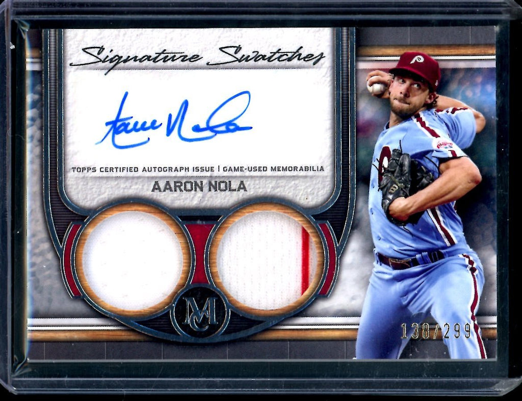 2023 Topps Museum Aaron Nola Signature Swatches Patch Auto /299 Phillies