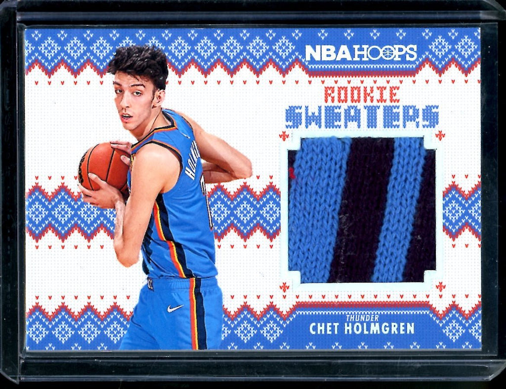 2022 Panini NBA Hoops Chet Holmgren Rookie Sweaters Patch Thunder