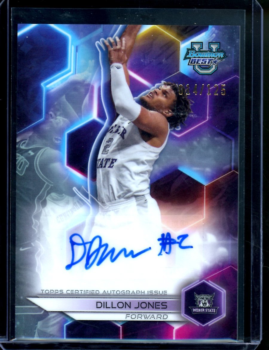 2023 Bowman University Best Dillon Jones Auto /125 Weber State