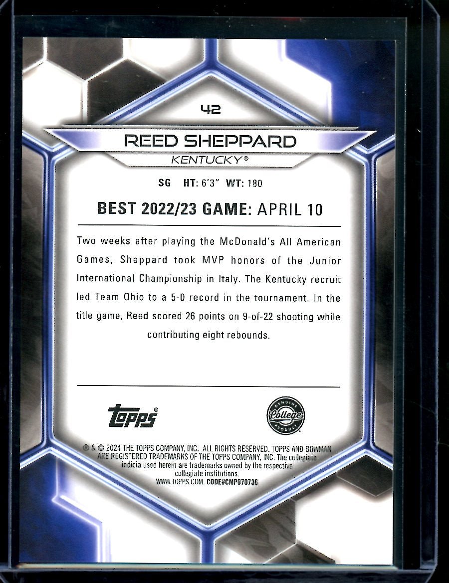 2023 Bowman University Best Reed Sheppard Blue /150 Kentucky