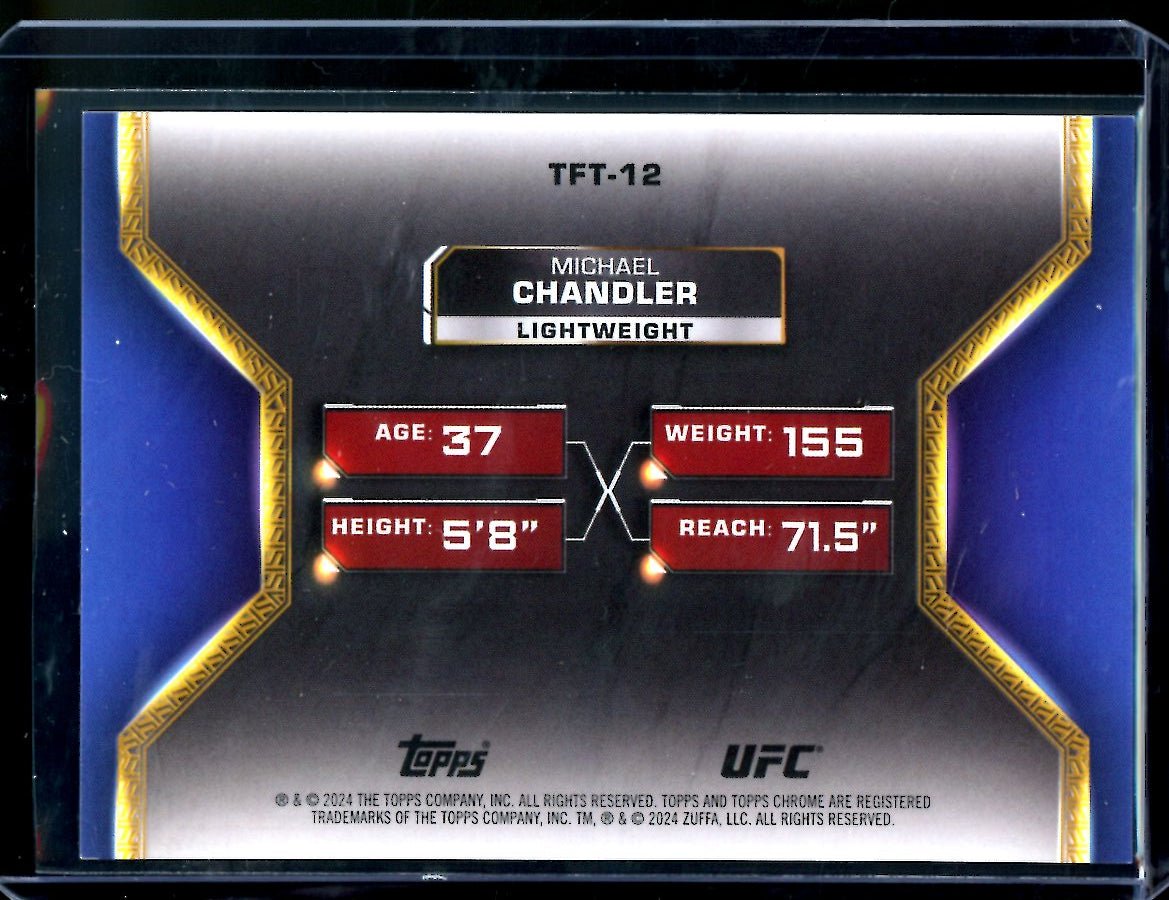 2024 Topps Chrome Michael Chandler Tale of the Tape Gold /50 UFC