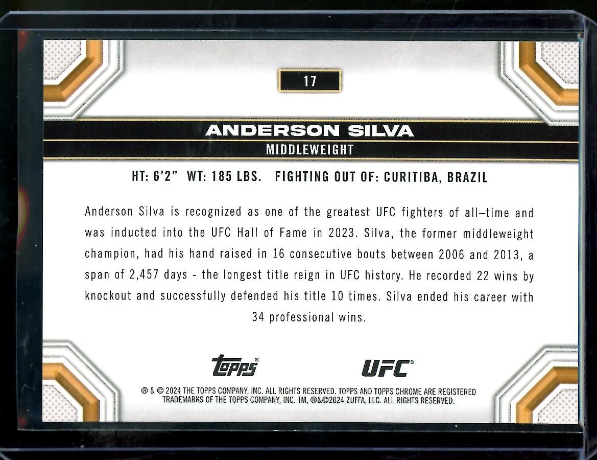2024 Topps Chrome Anderson Silva Blue Wave /75 UFC