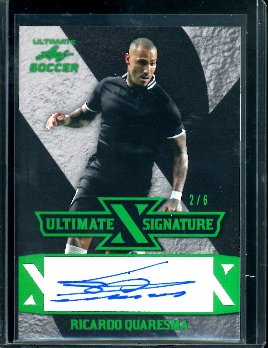 2022 Leaf Ultimate Soccer Ricardo Quaresma Ultimate Signatures Auto Green /6