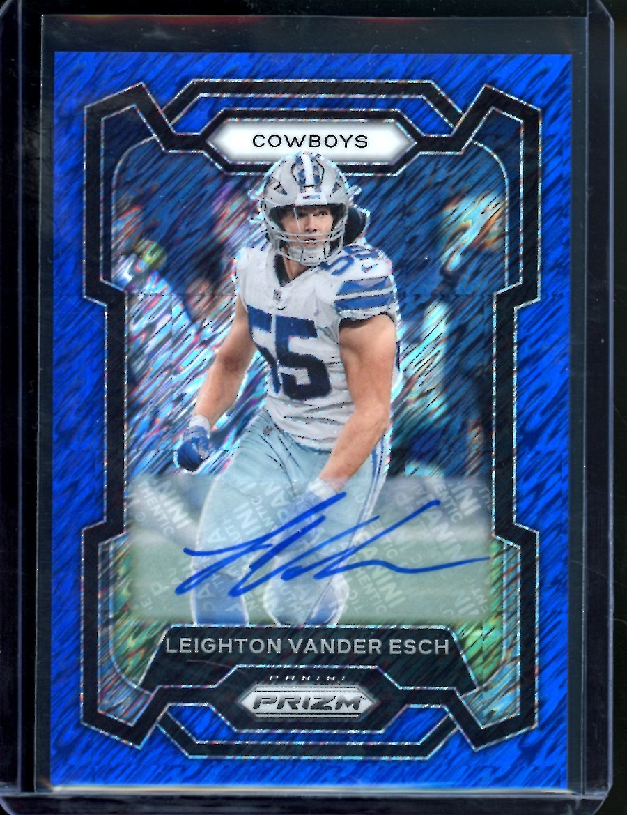 2023 Panini Prizm Leighton Vander-Esch Auto Blue Shimmer /25 Cowboys