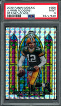 2020 Panini Mosaic Aaron Rodgers Stained Glass SSP PSA 9 Packers