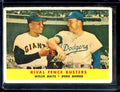 1958 Topps Willie Mays/Duke Snider Rival Fence Busters #436