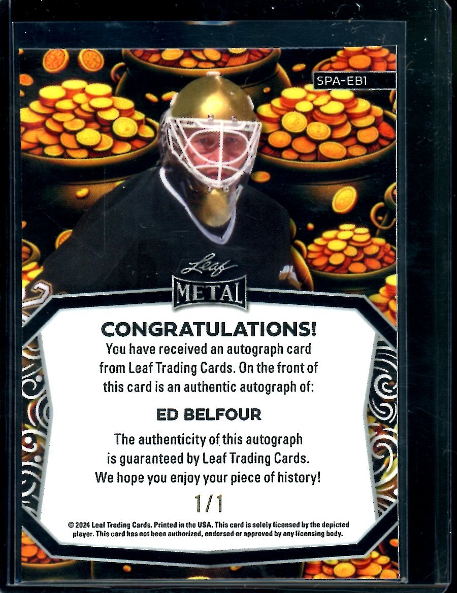 2024 Leaf St. Patrick's Day Ed Belfour Pot of Gold Auto 1/1