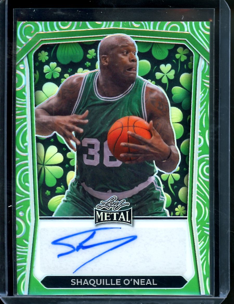 2024 Leaf St. Patrick's Day Shaquille O'Neal Auto /2 Celtics