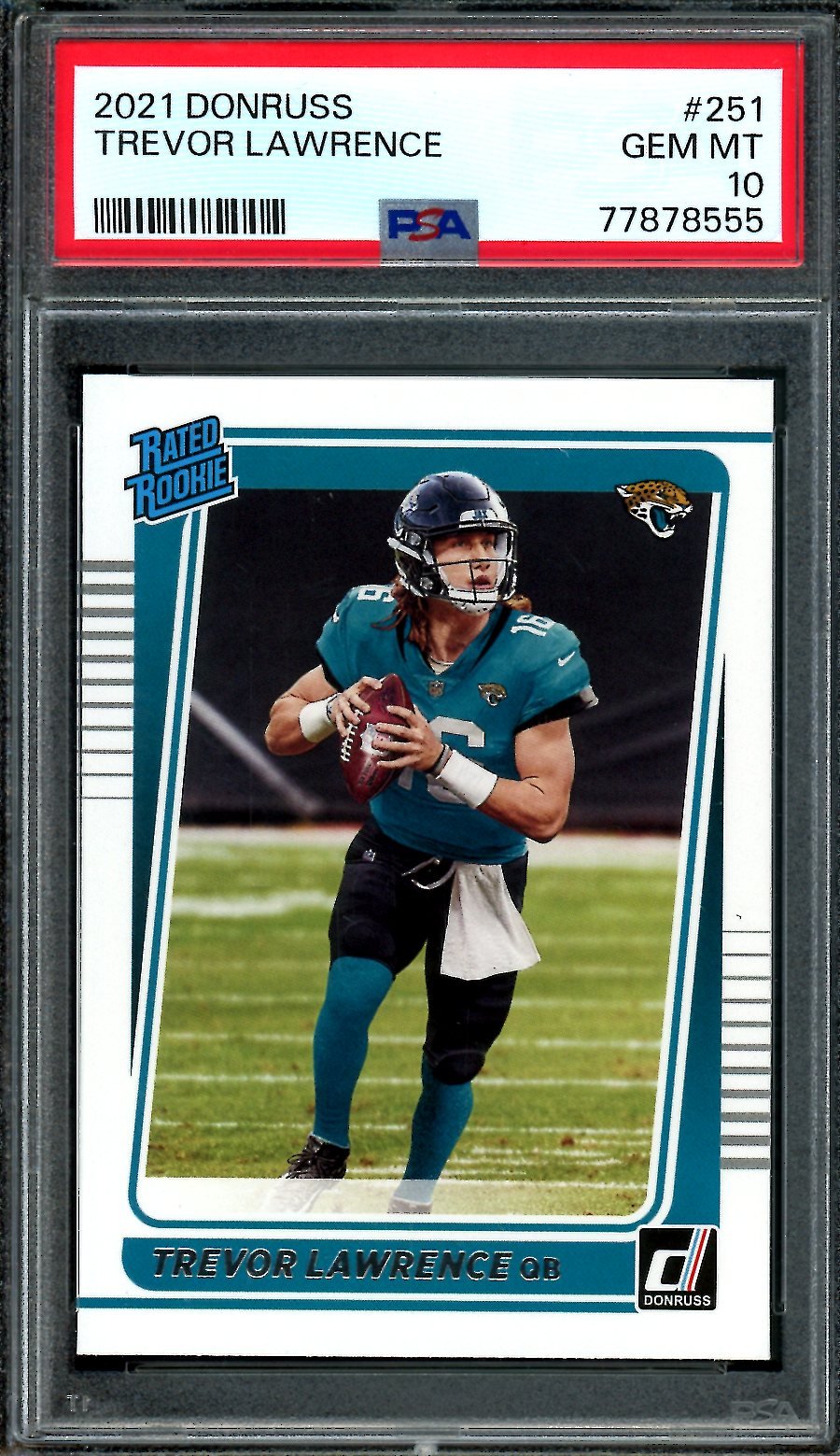 2021 Panini Donruss Trevor Lawrence Rookie PSA 10 Jaguars