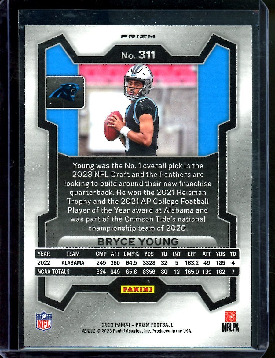2023 Panini Prizm Bryce Young Rookie Green Wave Panthers