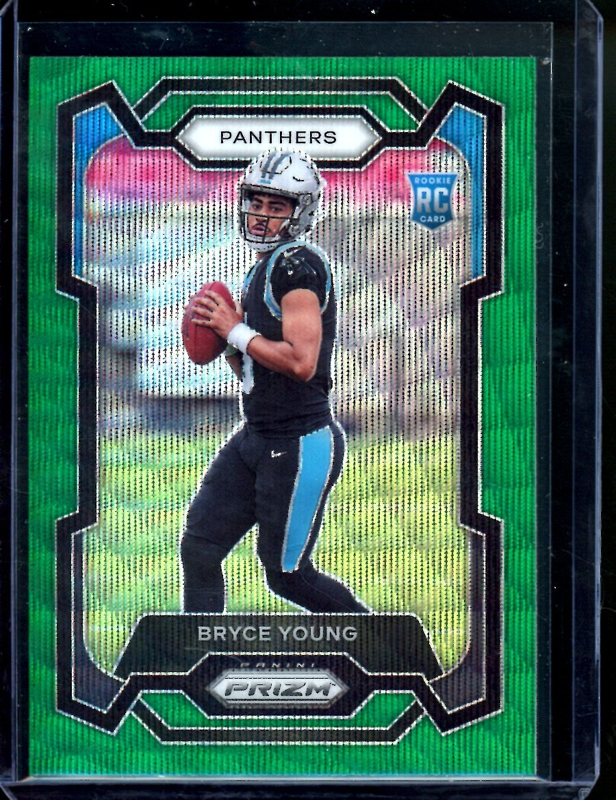 2023 Panini Prizm Bryce Young Rookie Green Wave Panthers