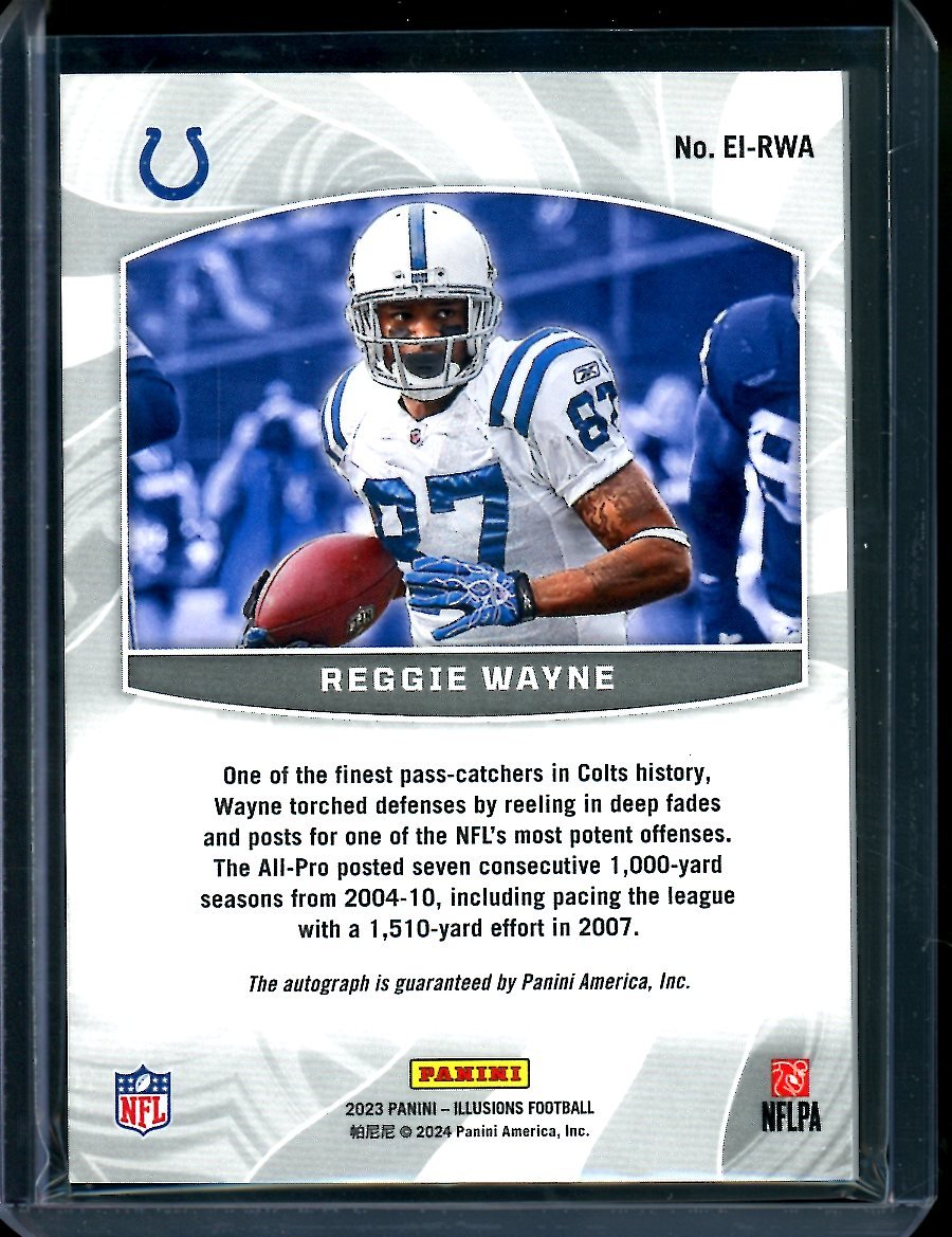 2023 Panini Illusions Reggie Wayne Elusive Ink Auto /75 Colts