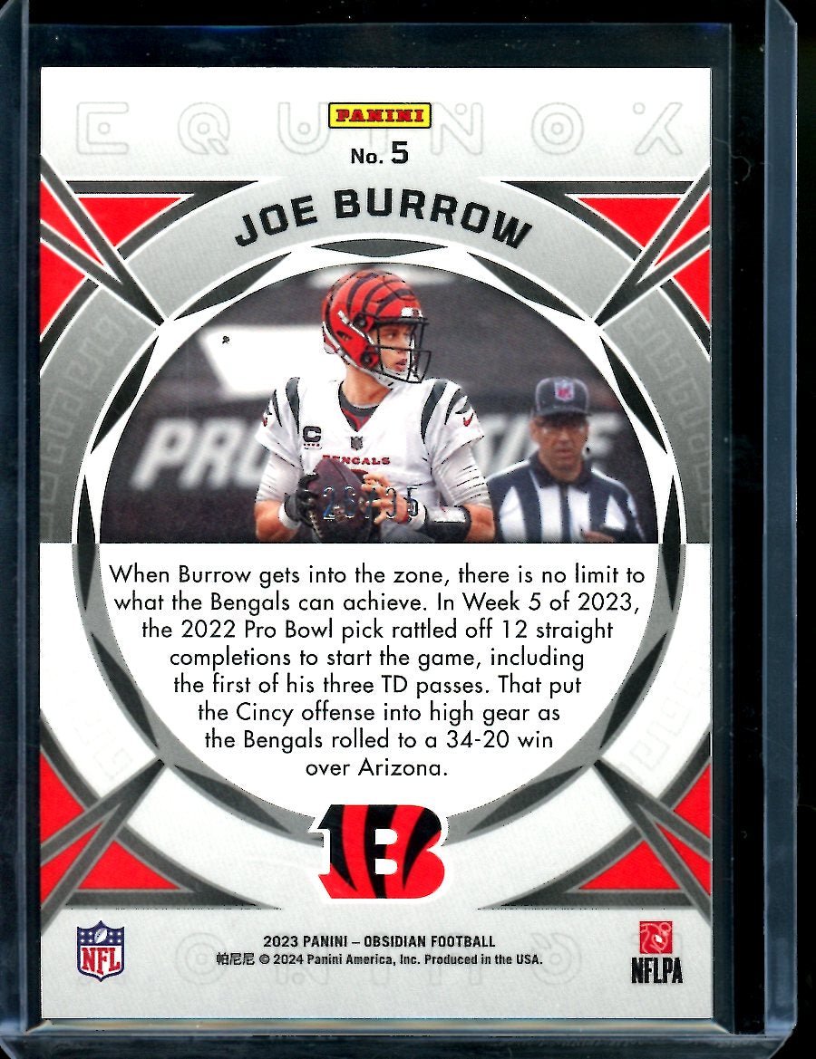 2023 Panini Obsidian Joe Burrow Equinox /35 Bengals