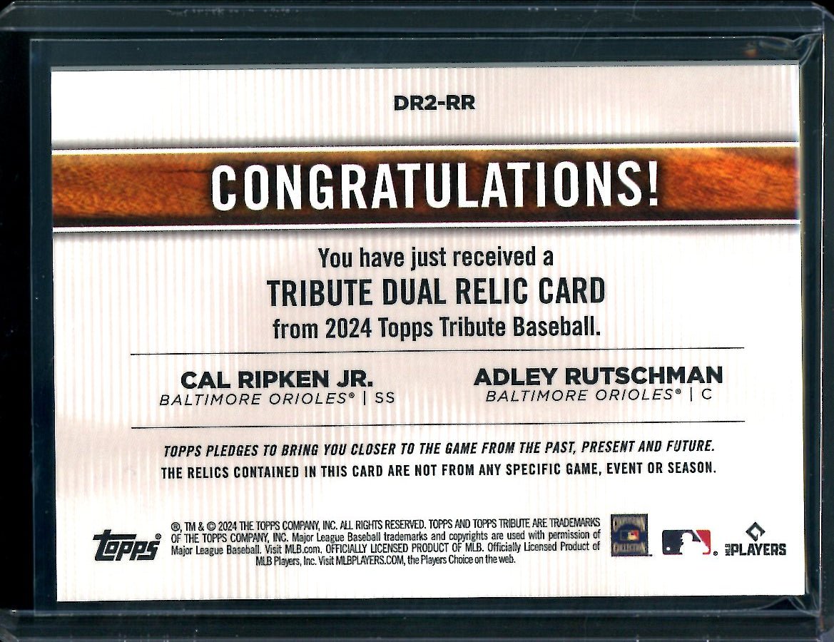 2024 Topps Tribute Cal Ripken Jr./Adley Rutschman Dual Patch /199 Orioles