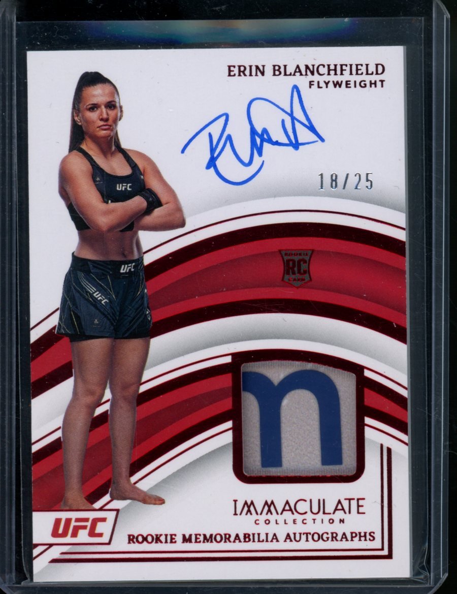 2023 Panini Immaculate Erin Blanchfield Rookie Patch Auto /25 Flyweight