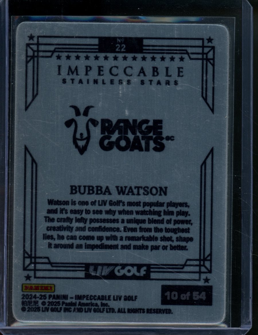 2024 Panini Impeccable Bubba Watson Stainless Stars /54 Rangegoats