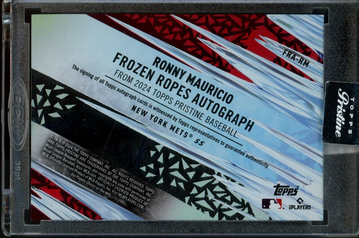 2024 Topps Pristine Ronny Mauricio Frozen Ropes Rookie Auto Red /5 Mets
