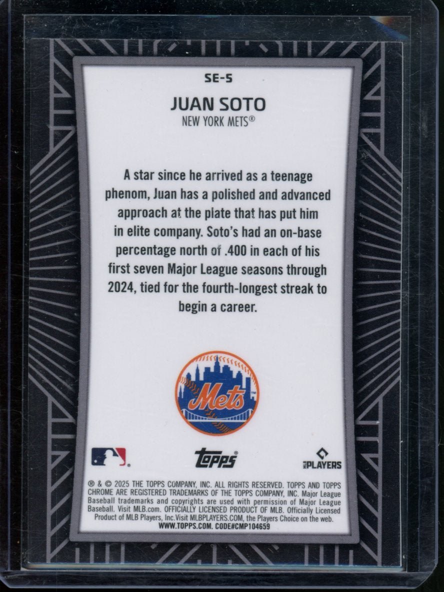 2025 Topps Chrome Juan Soto Shadow Etch SSP Mets