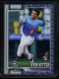 2026 Topps Series 1 Ryan Ritter Team Border Rookie SP Rockies