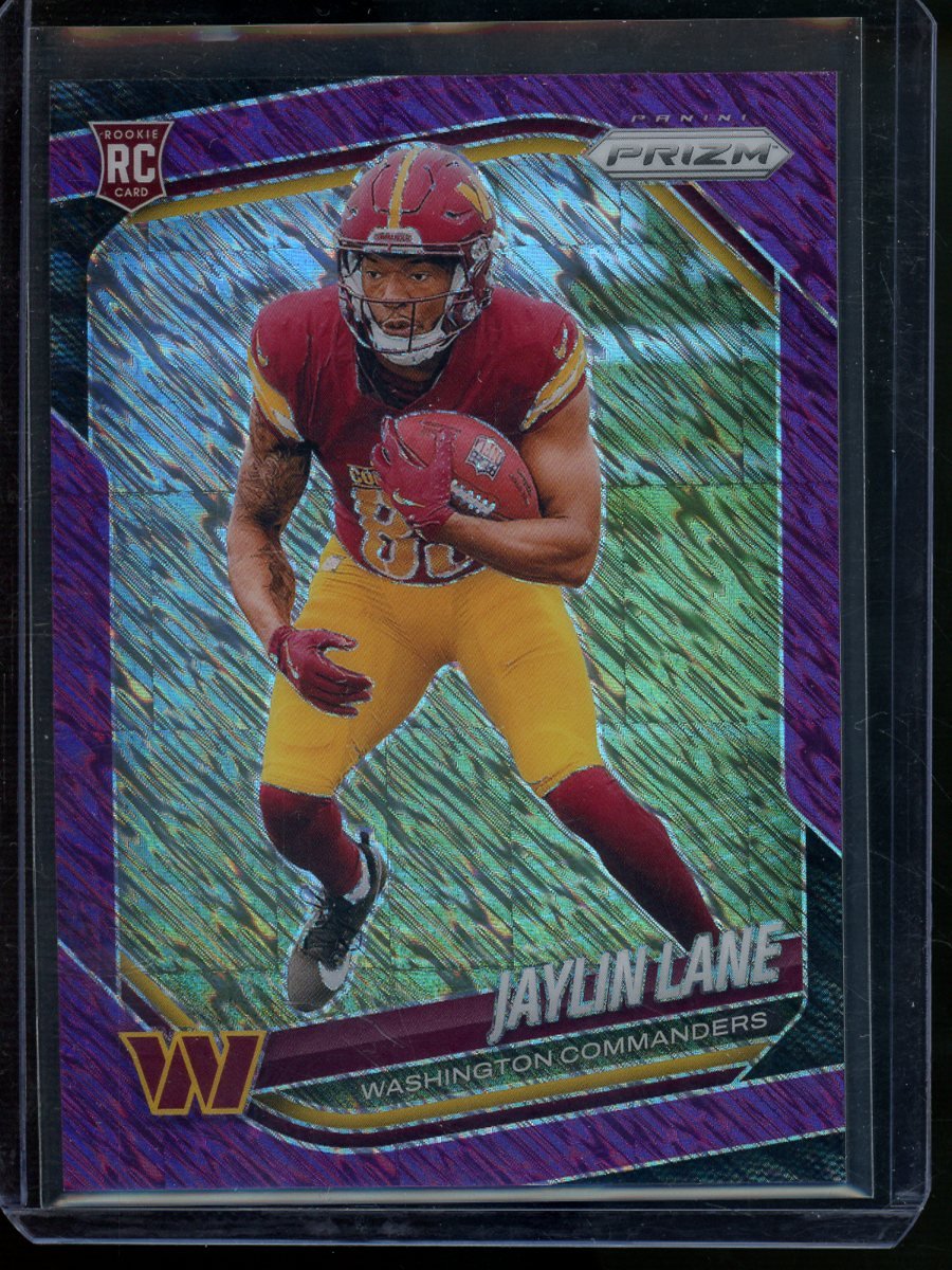2025 Panini Prizm Jaylin Lane Rookie Purple Shimmer FOTL /15 Commanders