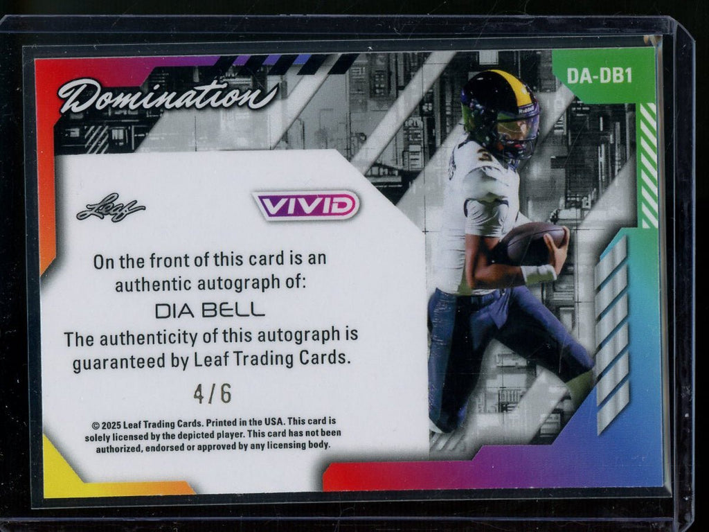 2025 Leaf Vivid Dia Bell Domination 2030 Autograph /6 Texas