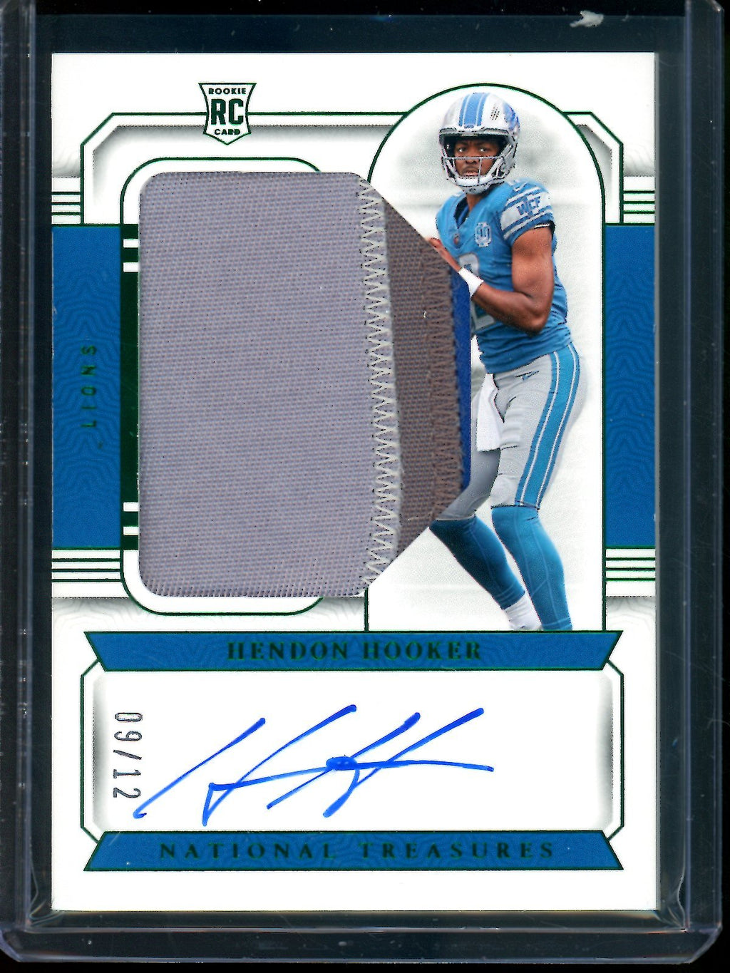 2023 Panini National Treasures Hendon Hooker Rookie Patch Autograph /12 Lions