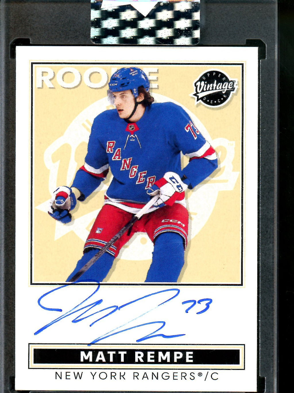 2024 Upper Deck Vintage Matt Rempe Encased Rookie Autograph Rangers